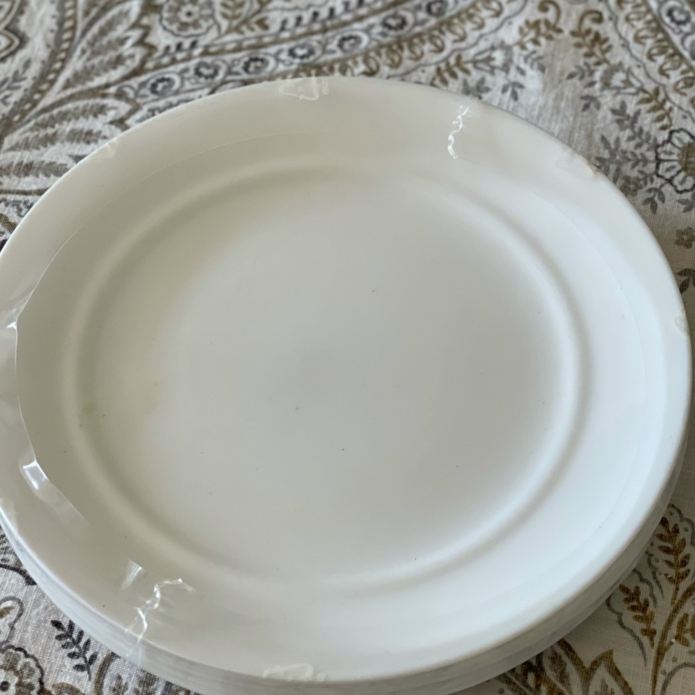 CLASSIC STONEWARE WHITE PLATES